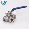 High quality sanitary 3 way ball valve stainless